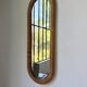 Miroir osier tressé Italie années 60 ovale