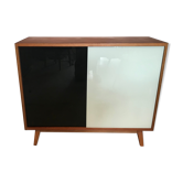 Buffet showcase vintage feet compass sliding doors