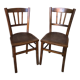 Pair of wooden bistrot chairs vintage