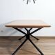 Extendable wooden and metal table, 80s