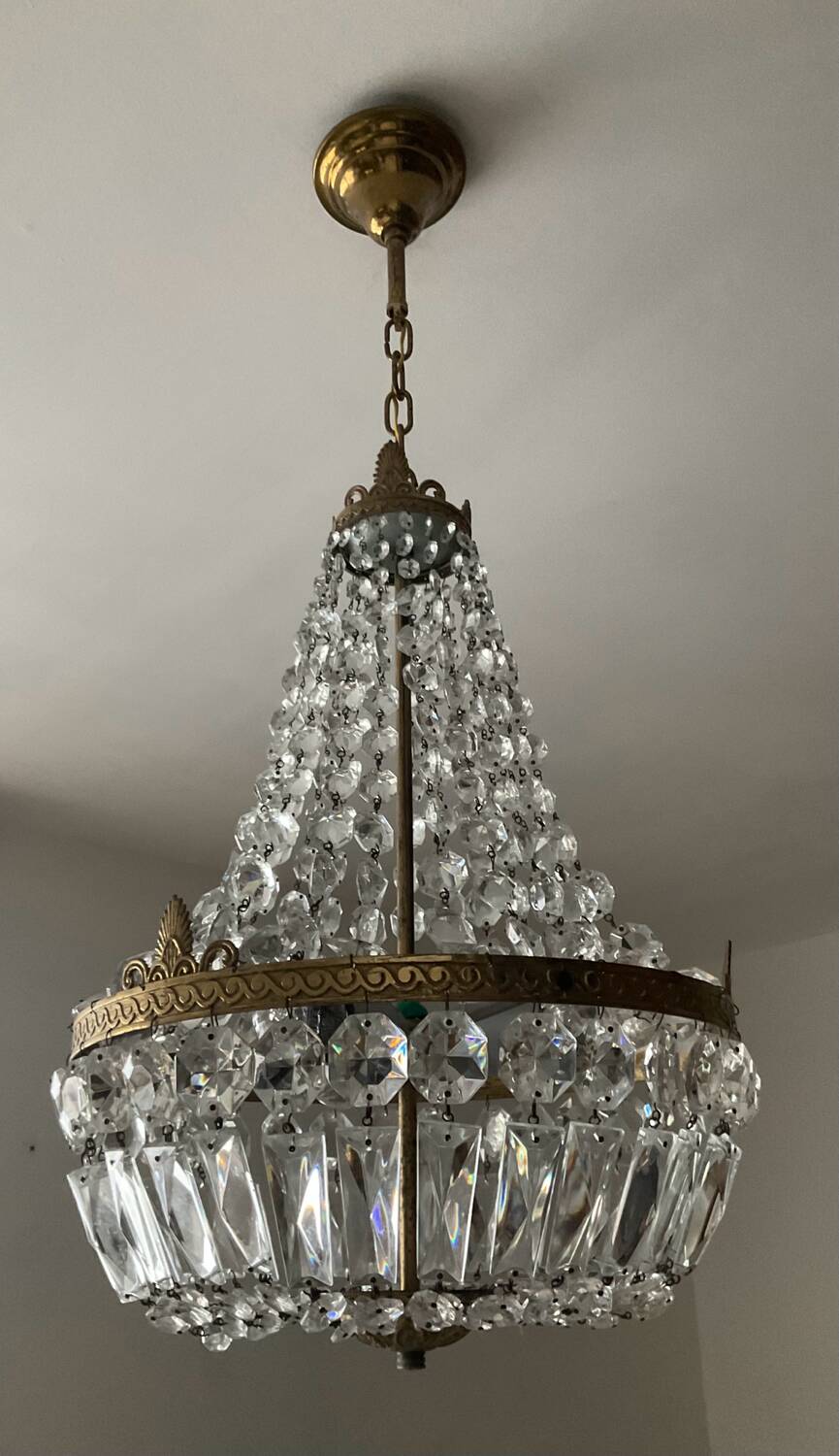 Hot Air Balloon Chandelier with Brass Tassels