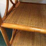 SHELF in RATTAN and WICKER 80s