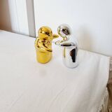 Fun Metallic Salt and Pepper Shaker Set in Silver and Gold