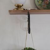 Vintage opaline globe table lamp