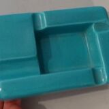 Ashtray vintage turquoise faience