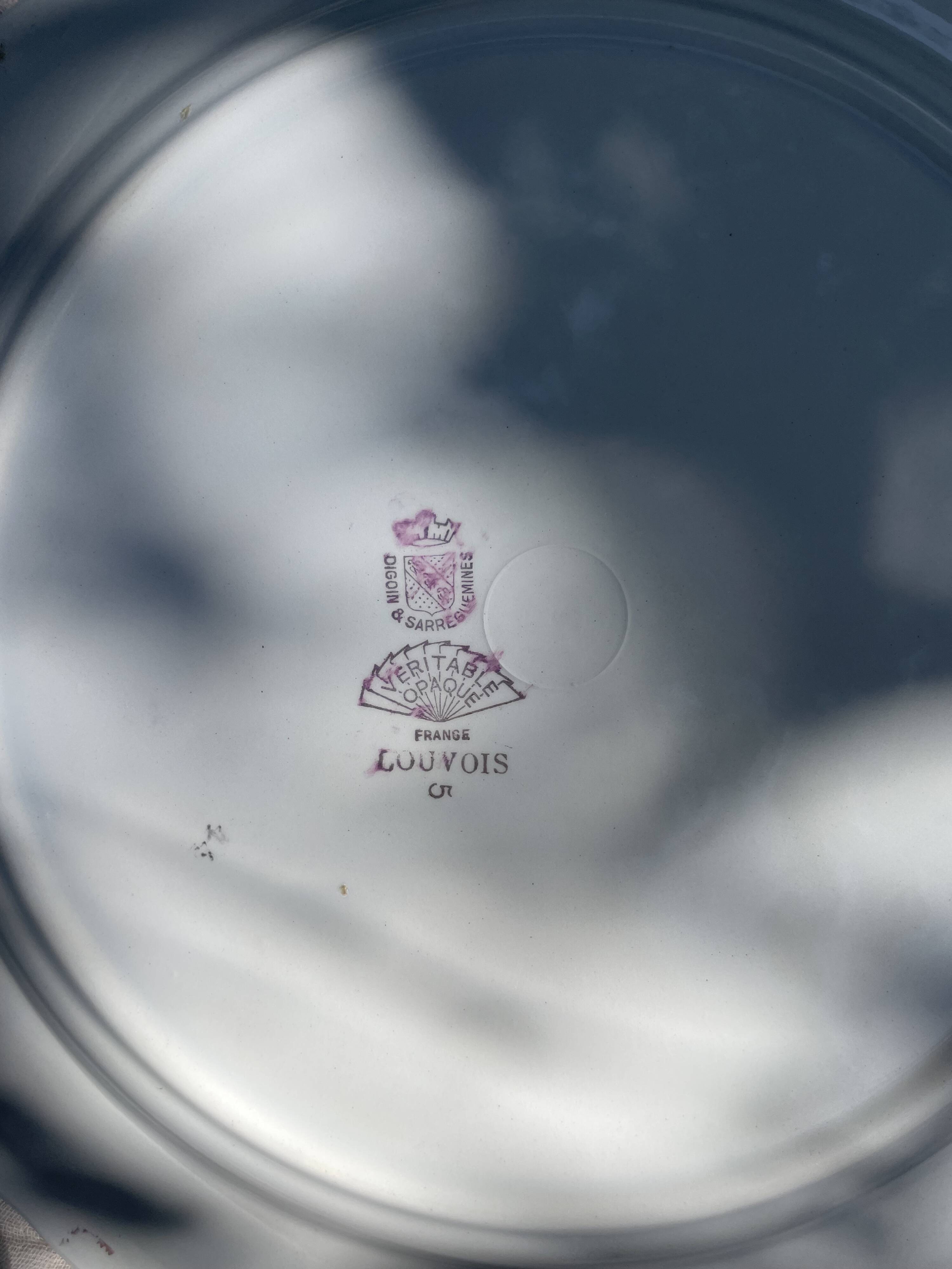 Set of 10 vintage French plates – Digoin Sarreguemines, collection