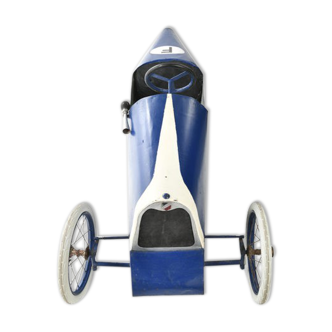 Blue pedal car