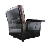2 xBlack Shell & brown Leather 620 Chair Lounge Chair by Dieter Rams