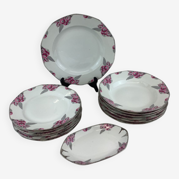 Set old tableware made in france porcelain Limoges