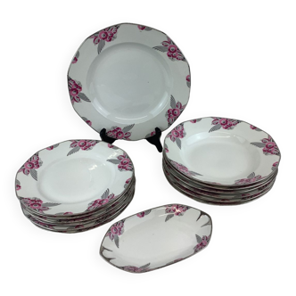 Set old tableware made in france porcelain Limoges