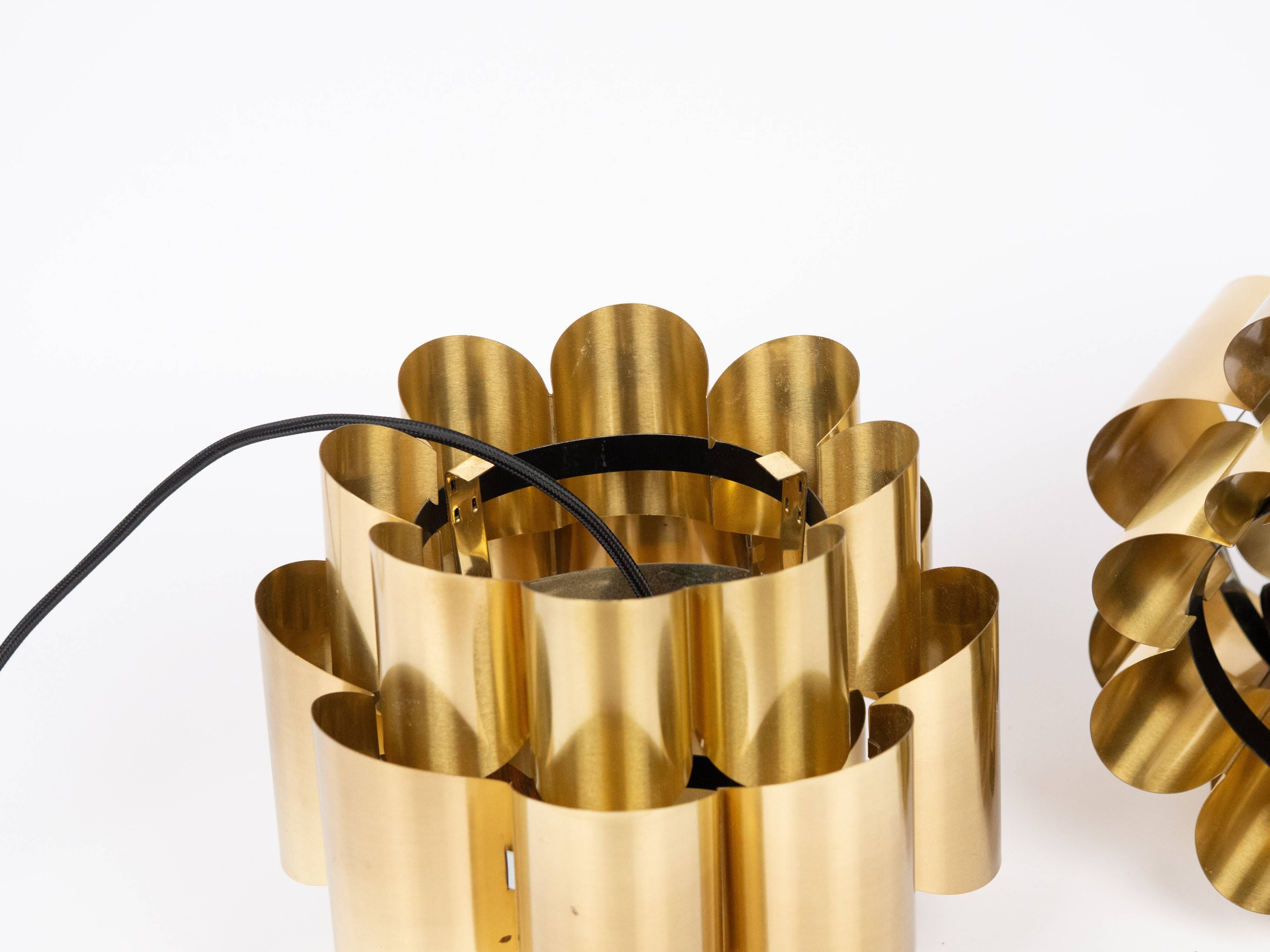 Pair of 2 Danish vintage pendant lamps by Werner Schou, 1960s