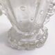 Paire de vases vintage en verre de Murano transparent Bullicante par Ercole Barovier