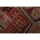 1970s Vintage Turkish Oushak Handmade Wool Cotton Red Runner Rug 70x354
