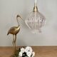 Vintage globe pendant in molded glass