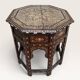 Hoshiarpur octagonal side table, rosewood, mother-of-pearl and bone, 1880