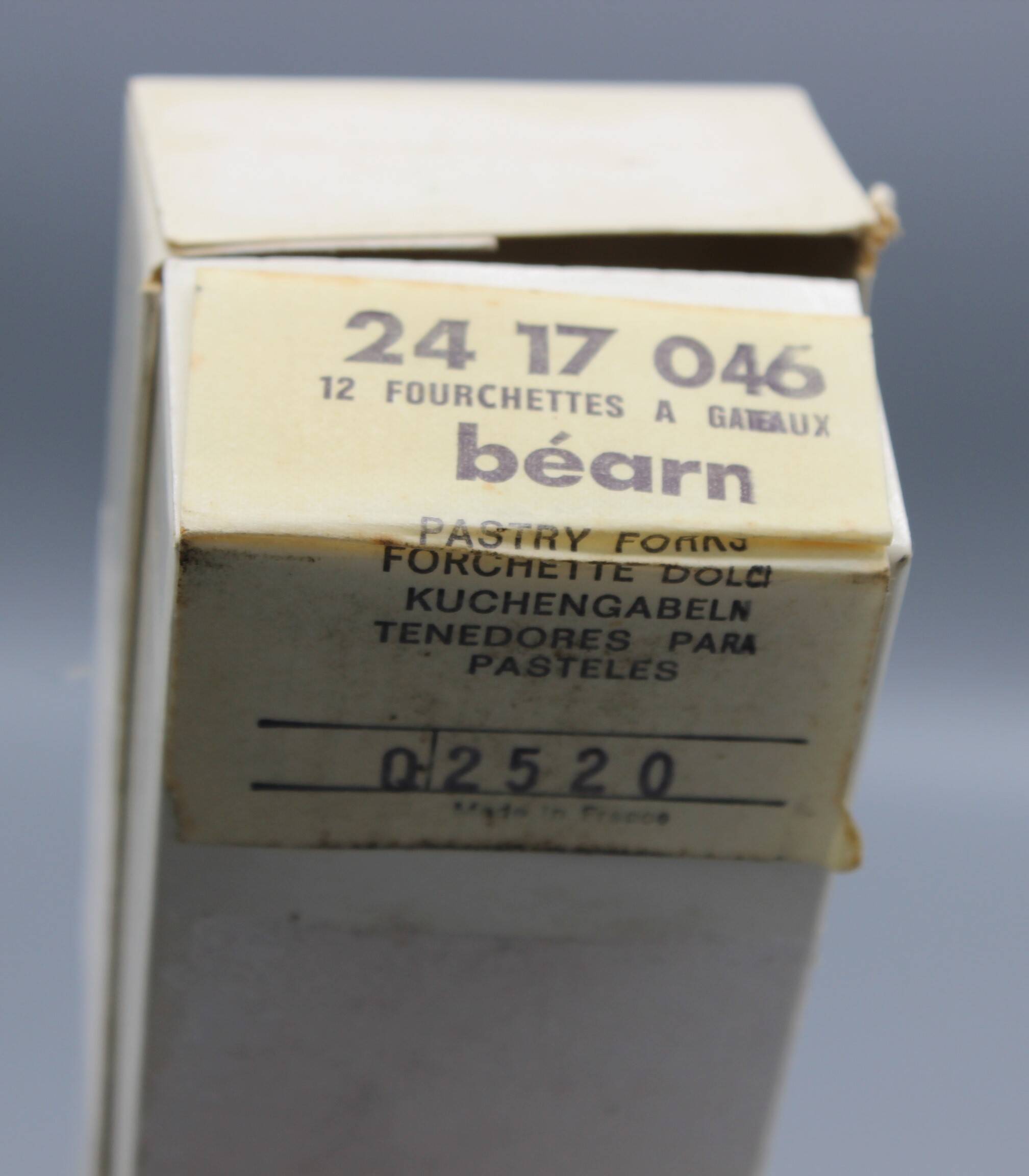 12 cake dessert forks christofle box bearn model steel - vg