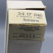 12 cake dessert forks christofle box bearn model steel - vg