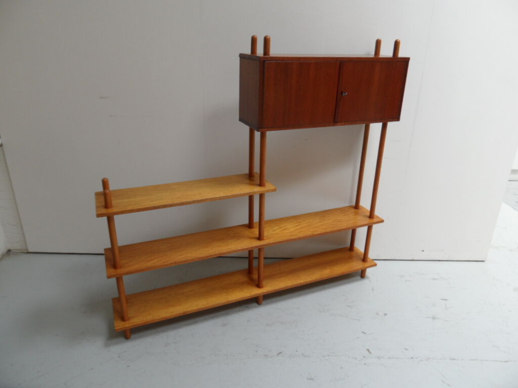 Vintage roomdivider open bookcase