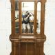 Napoleon III wardrobe in walnut, late 19th century, 3 mirrors, marble.