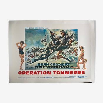 Cinema poster "Operation Thunder" Sean Connery, James Bond 46x65cm 70's