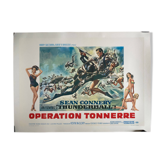 Affiche cinéma "Opération tonnerre" Sean Connery, James Bond 46x65cm 70's