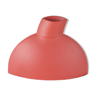 Vase design half-round salmon pink - Scheurich, Amano - 90s
