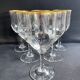 6 Verres à eau Daum putoisés or