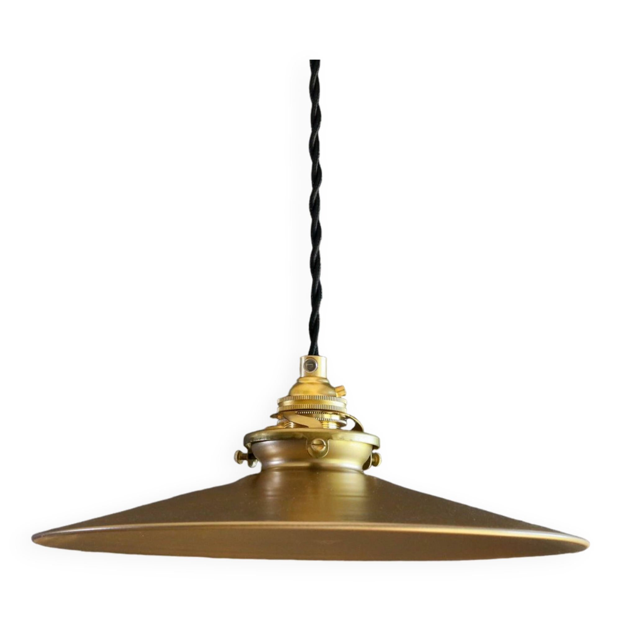 old opaline pendant light painted gold, delivered with new cable and socket