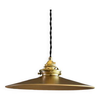 old opaline pendant light painted gold, delivered with new cable and socket