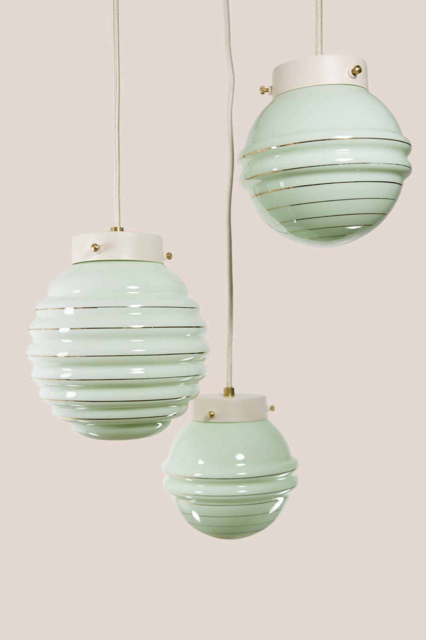 Linda * yugochic pendant chandelier * mcm hanging light * mini vintage cascade * retro glass * gold
