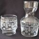 Carafe et nuit en verre gravé