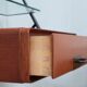 Wall mounted brass and glass nightstands Silvio Cavatorta 1950s