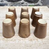 Set de 9 tasses en grès Digoin