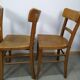 Set of 4 vintage wooden bistro chair