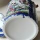 Japanese fine porcelain teapot, Geisha/cherry blossom patterns, Bamboo imitation handle