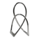 Chromed sculptural art object, abstract modernist shape in metal, contemporary design accent, brutalist interior decoration.