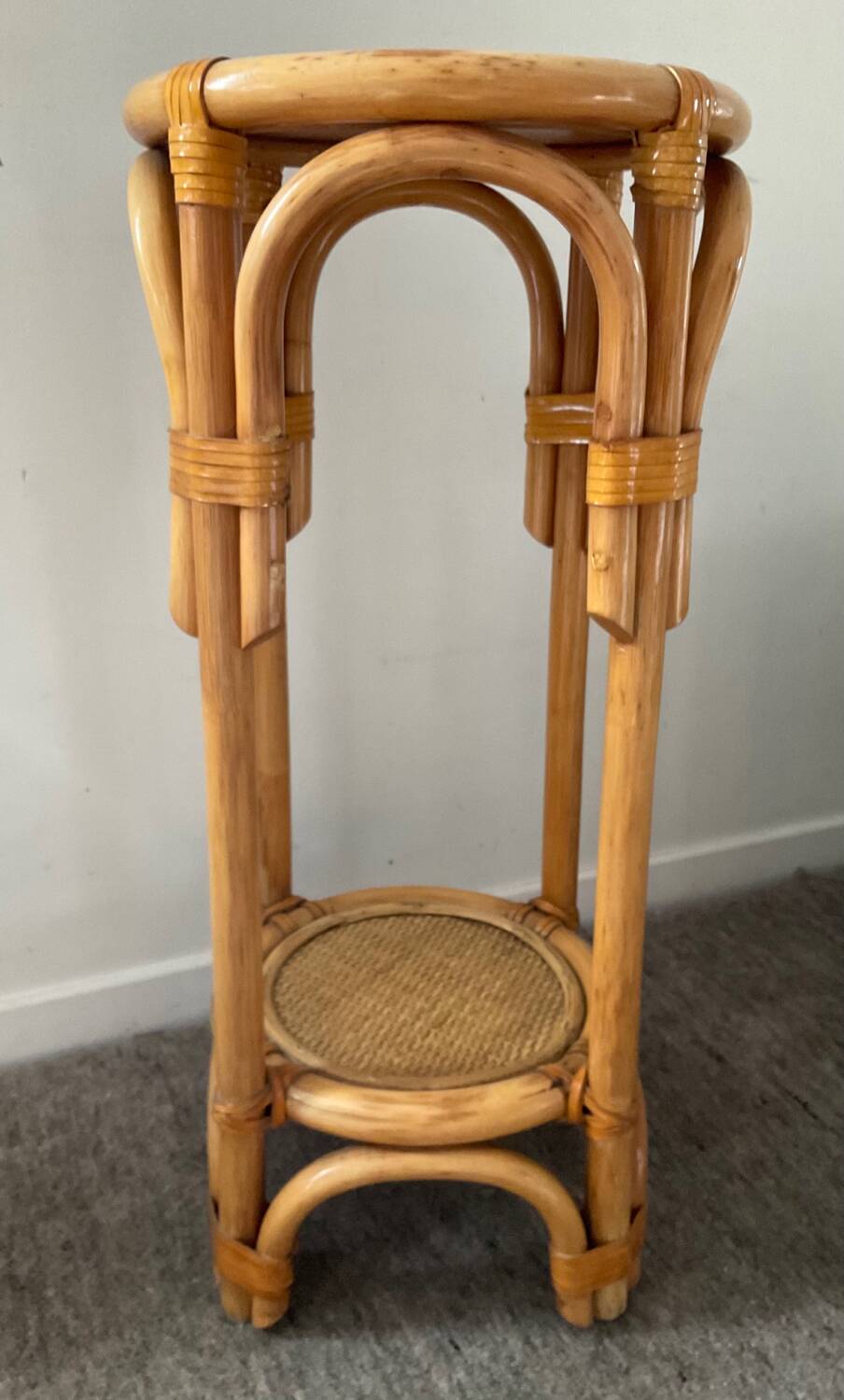 Vintage rattan seat from the 70s