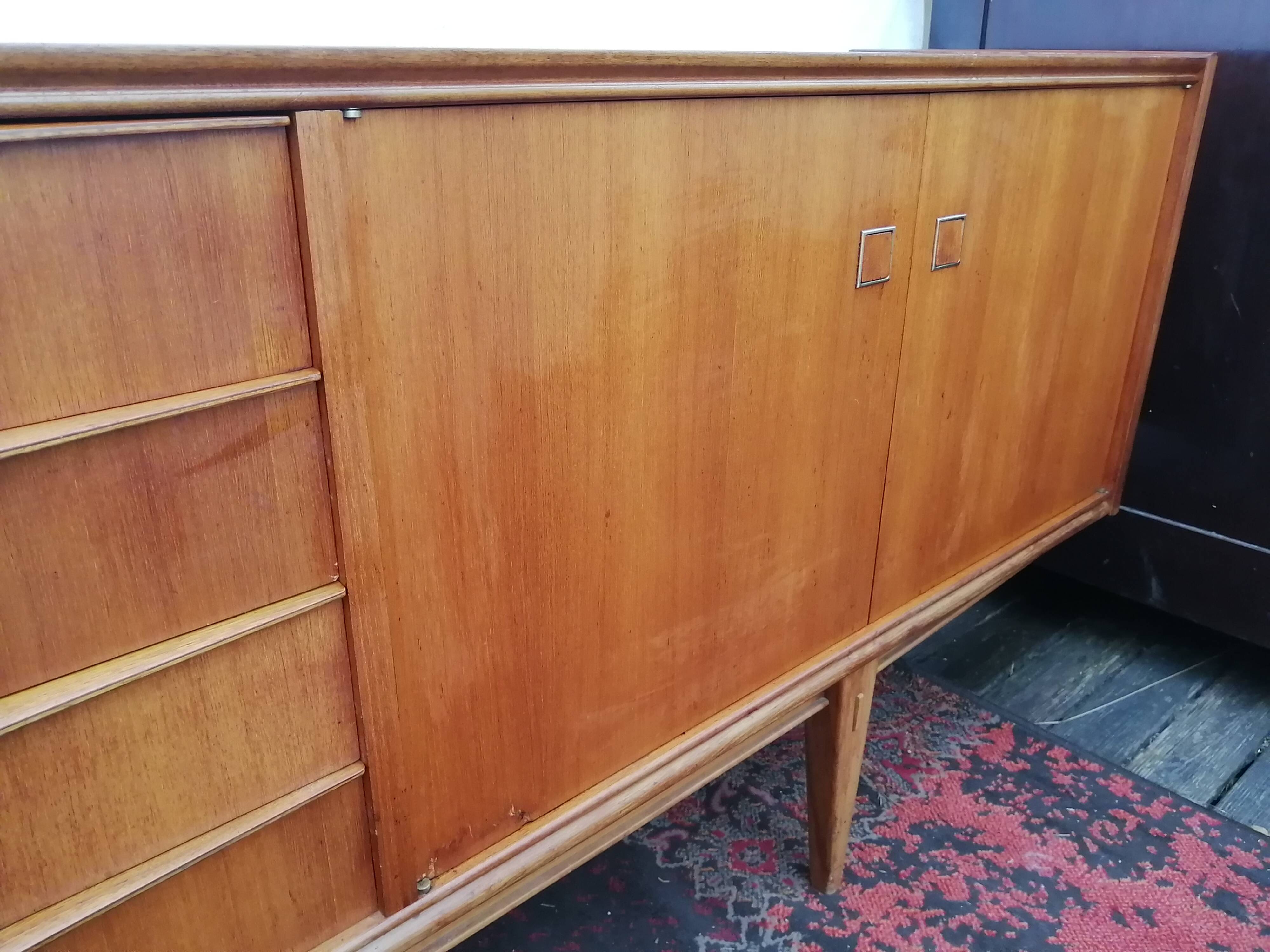 Scandinavian vintage teak sideboard, 60s