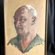 Tableau huile HSP portrait de Besset signé daté XXème