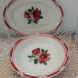 2 old dishes Digoin and Sarreguemines
