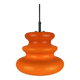 Bright orange glass pendant light AH 1 by Peill and Putzler 1960