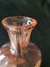 Vintage salmon pink mold glass carafe
