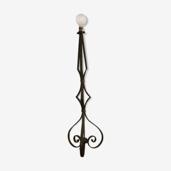 Art Deco wrought iron lamppost circa 1900