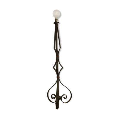 Lampadaire Art déco en fer forgé circa 1900