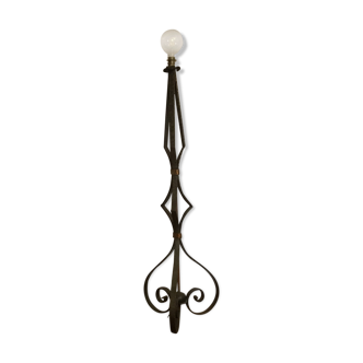 Art Deco wrought iron lamppost circa 1900