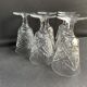 6 crystal wine glasses cut xxth