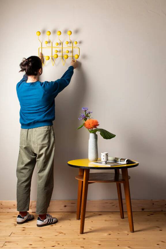 Hang It All yellow edition by Charles Eames and Ray Eames for Vitra