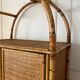 Vintage rattan wardrobe