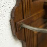 Napoleon III wardrobe in walnut, late 19th century, 3 mirrors, marble.