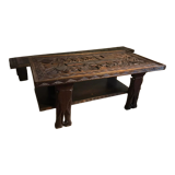 Carved Senegalese coffee table